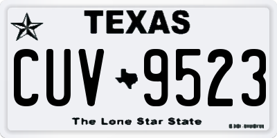 TX license plate CUV9523