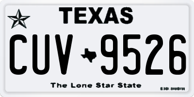TX license plate CUV9526