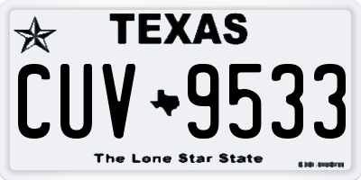 TX license plate CUV9533