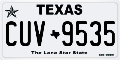 TX license plate CUV9535