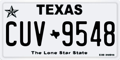 TX license plate CUV9548