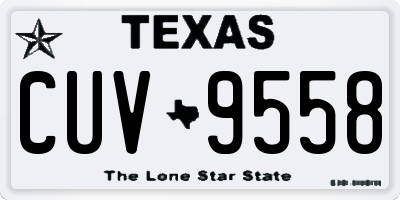 TX license plate CUV9558