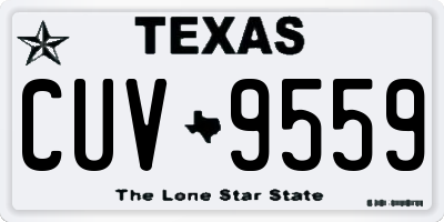 TX license plate CUV9559