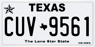TX license plate CUV9561
