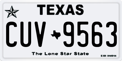 TX license plate CUV9563
