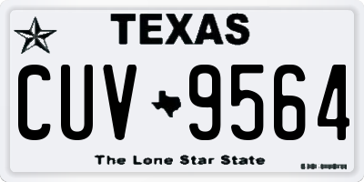 TX license plate CUV9564