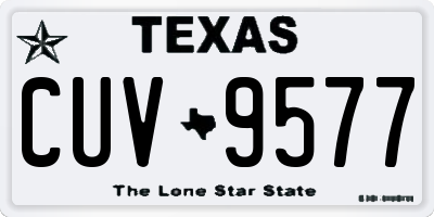 TX license plate CUV9577