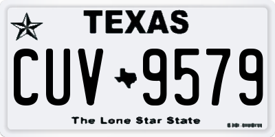 TX license plate CUV9579