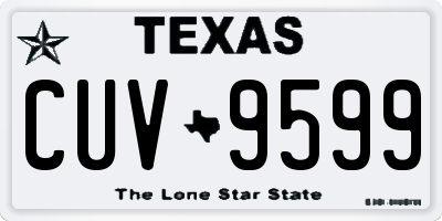 TX license plate CUV9599