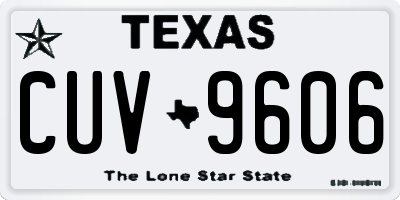 TX license plate CUV9606