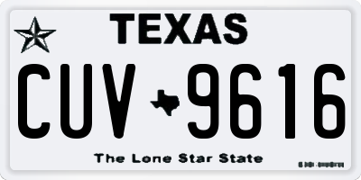 TX license plate CUV9616