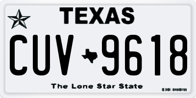 TX license plate CUV9618