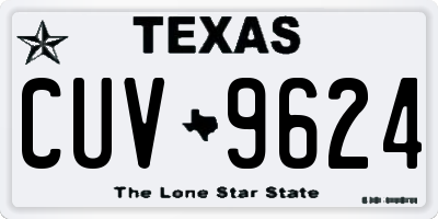 TX license plate CUV9624