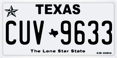 TX license plate CUV9633
