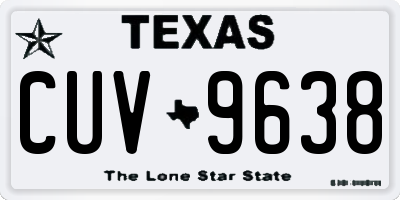 TX license plate CUV9638
