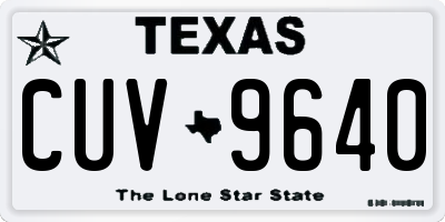 TX license plate CUV9640