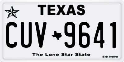 TX license plate CUV9641