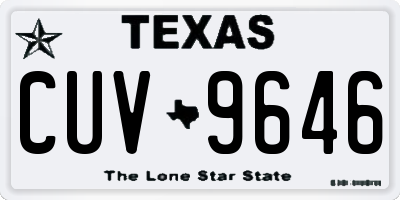 TX license plate CUV9646