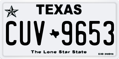 TX license plate CUV9653