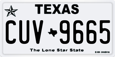 TX license plate CUV9665