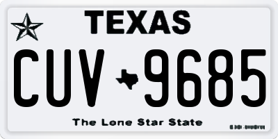 TX license plate CUV9685