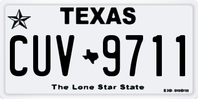 TX license plate CUV9711