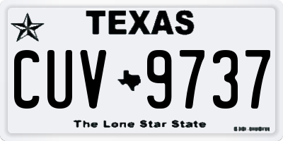 TX license plate CUV9737