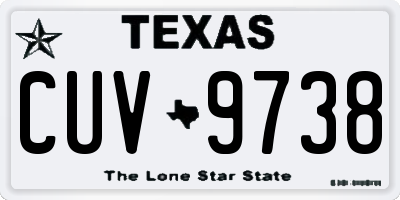 TX license plate CUV9738