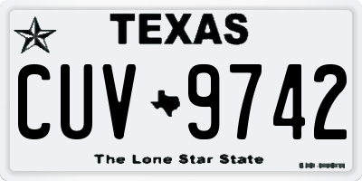TX license plate CUV9742