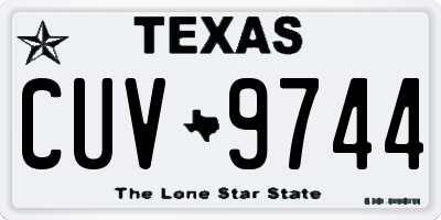 TX license plate CUV9744