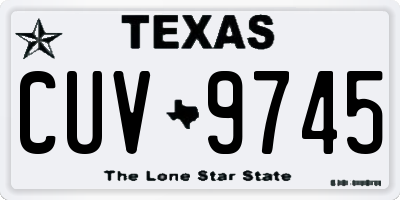 TX license plate CUV9745