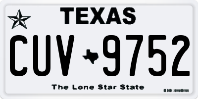 TX license plate CUV9752