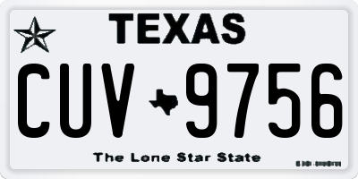 TX license plate CUV9756