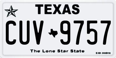 TX license plate CUV9757