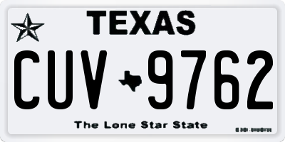 TX license plate CUV9762