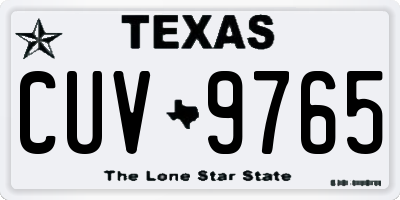 TX license plate CUV9765