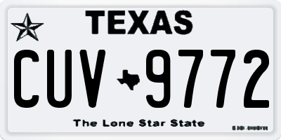 TX license plate CUV9772