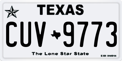 TX license plate CUV9773