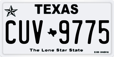 TX license plate CUV9775