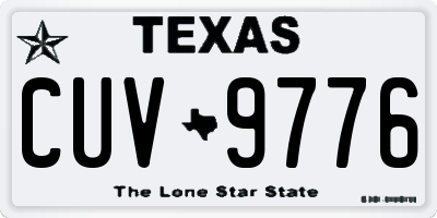 TX license plate CUV9776