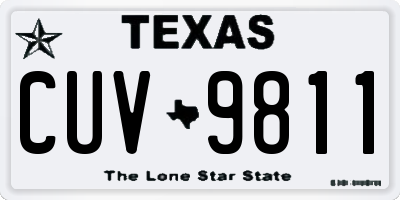TX license plate CUV9811
