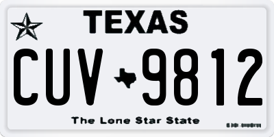 TX license plate CUV9812