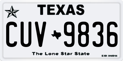 TX license plate CUV9836