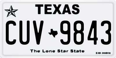 TX license plate CUV9843