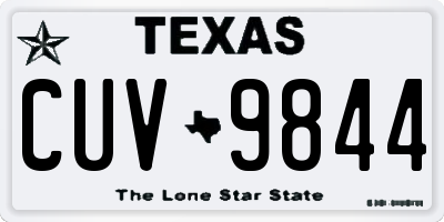 TX license plate CUV9844