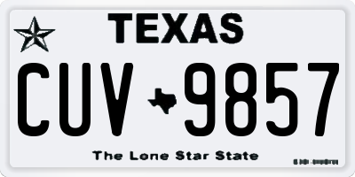 TX license plate CUV9857