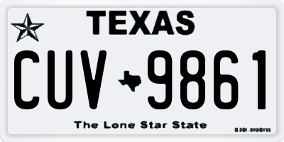 TX license plate CUV9861