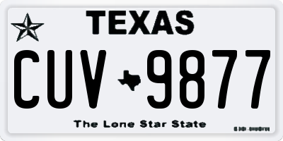 TX license plate CUV9877