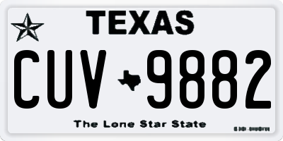 TX license plate CUV9882