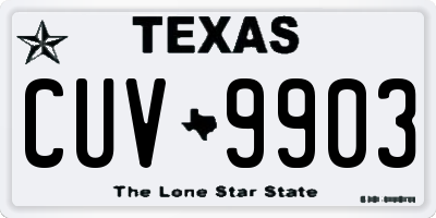 TX license plate CUV9903